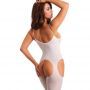Witte stretch catsuit ouvert